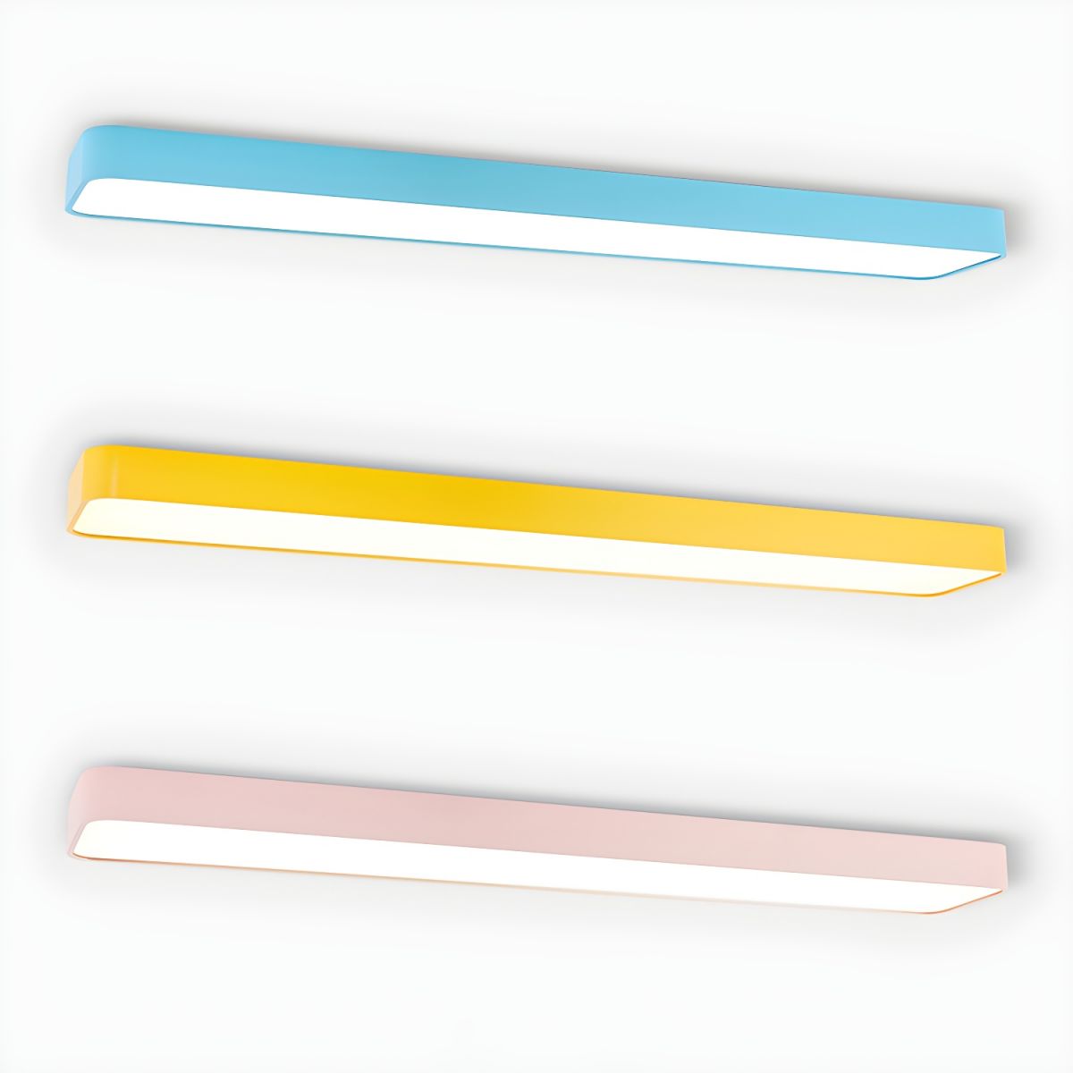 Edge Modern Linear Colorful Ceiling Light, Children Bedroom - Cueteks