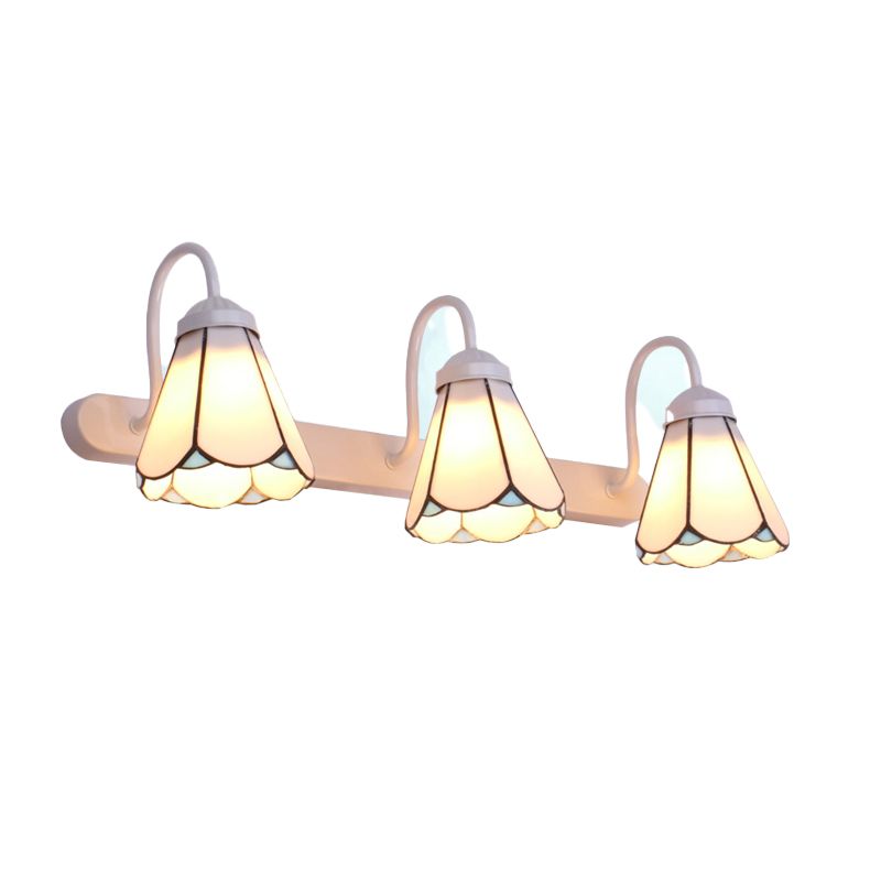 Baxter Vintage Flower Shaped Metal Wall Lamps, Black/White/Blue - Cueteks