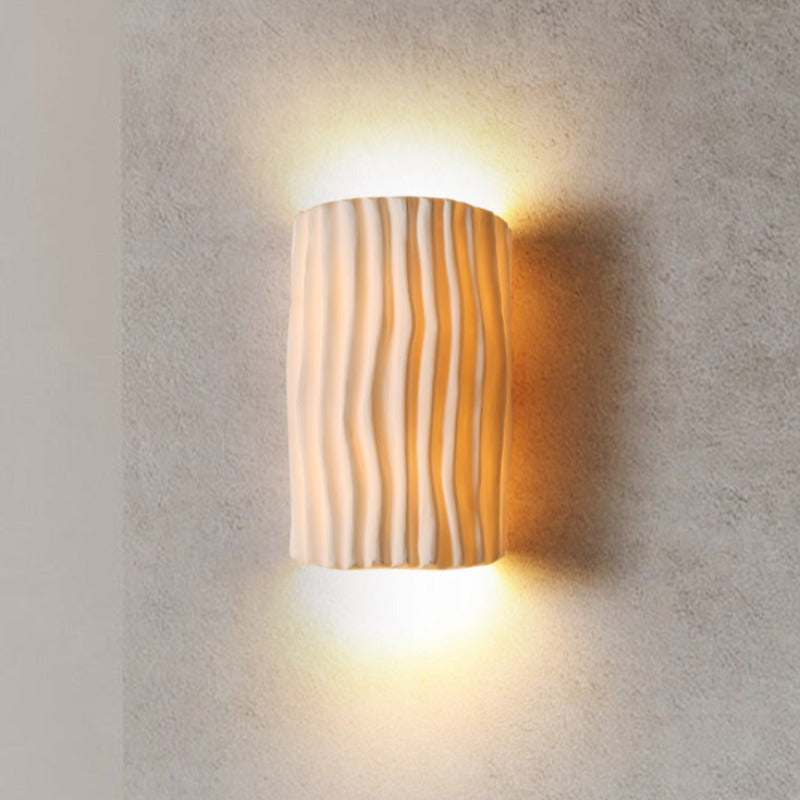 Morandi Retro LED Wall Lamps White/Gray/Orange/Green Resin Bedroom - Cueteks