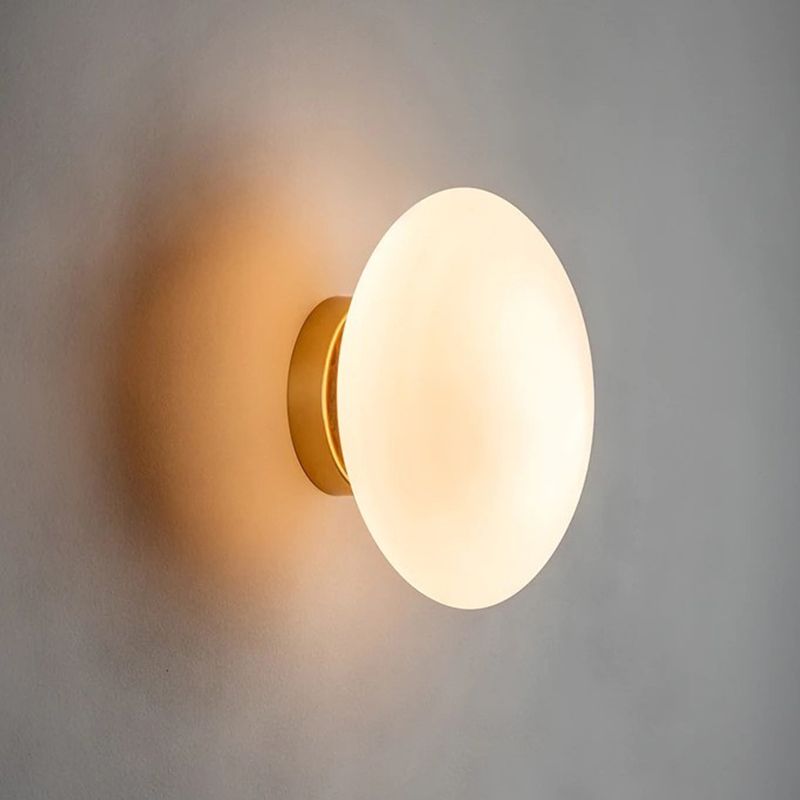 Valentina Modern Globe Shape Vanity Metal Glass LED Wall Lamp - Cueteks