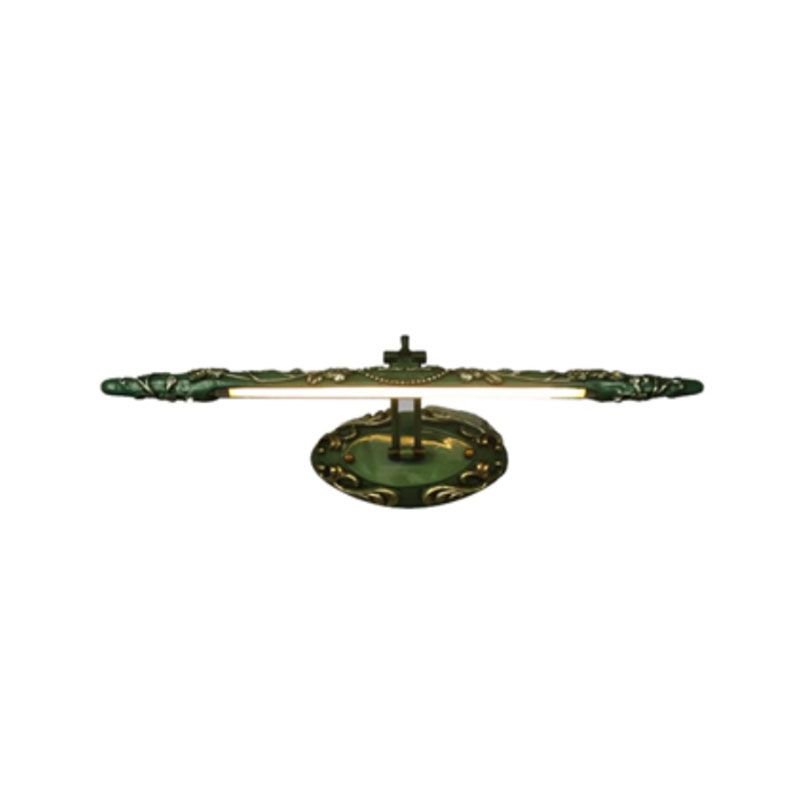 Félicie green ornamental wall bar in an isolated angled view