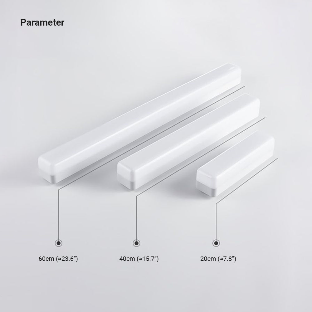 Edge Modern Rectangular Acrylic Modern Wall Lamp, White - Cueteks