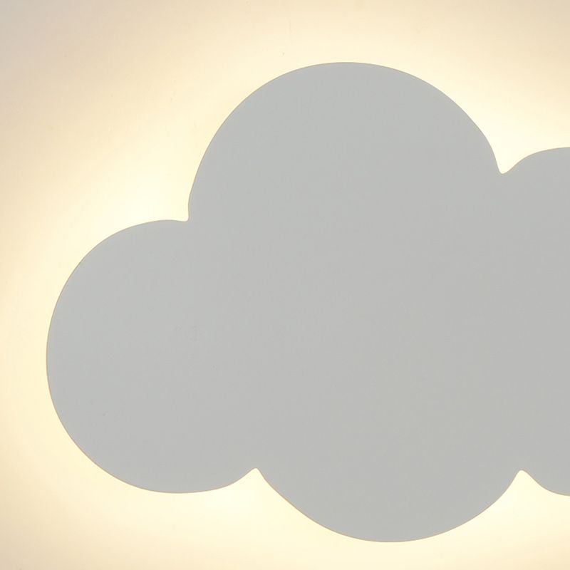Close-up of the white cloud silhouette and backlit edge