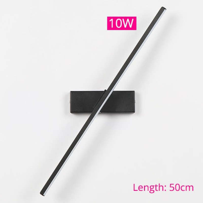 Black Edge wall-light bar labeled 50 cm and 10 W