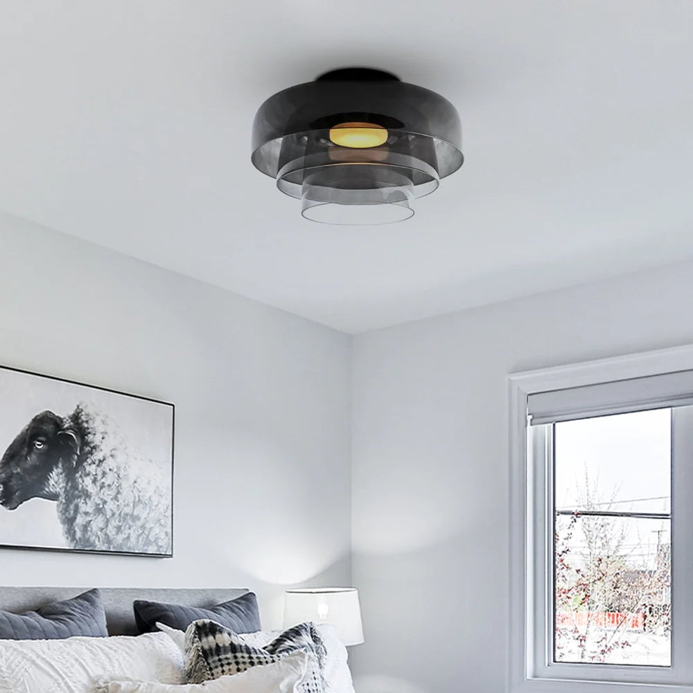 Morandi Modern Simple Creative Glass Flush Mount Ceiling Light - Cueteks