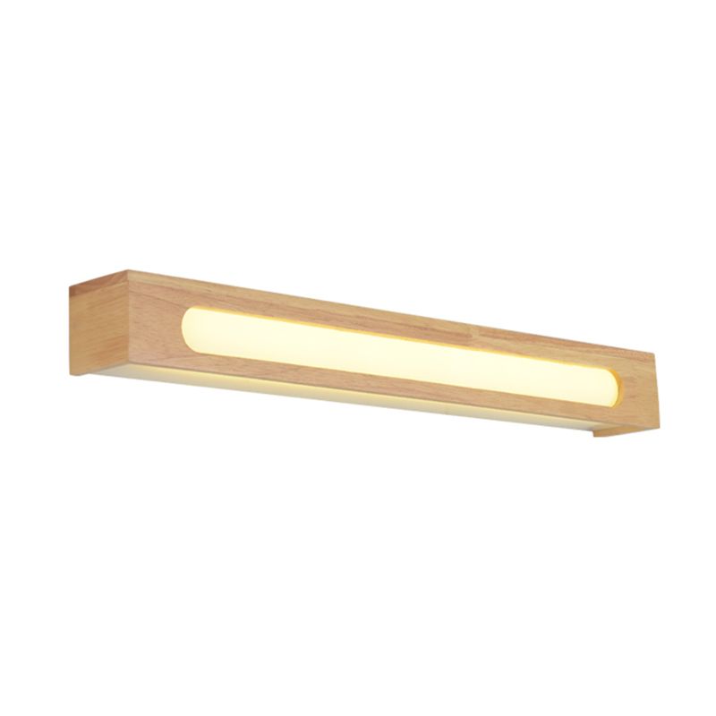 Close isolated view of Ozawa illuminated oblong front panel and pale underside in a wood bar