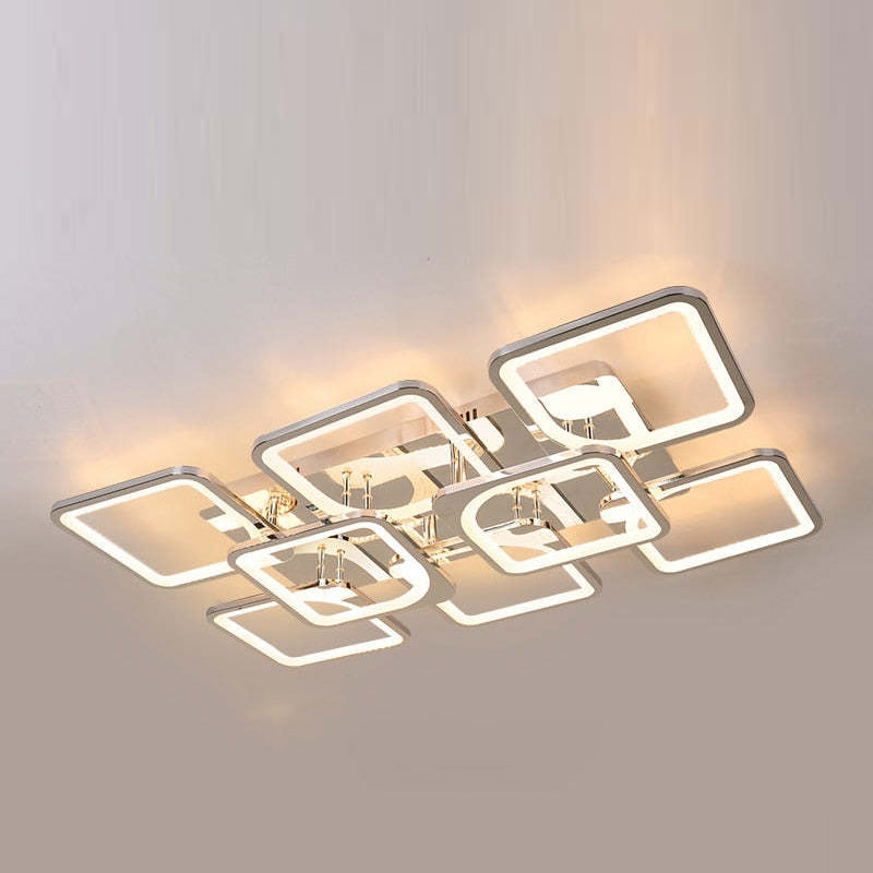 Lacey Modern Square Flush Mount Ceiling Light - Cueteks