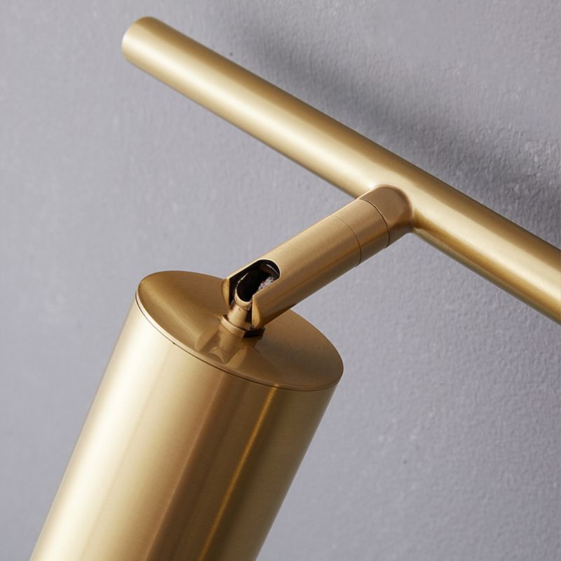 Freja Modern Cylinder Metal Wall Mounted Lamp, Black/Brass - Cueteks
