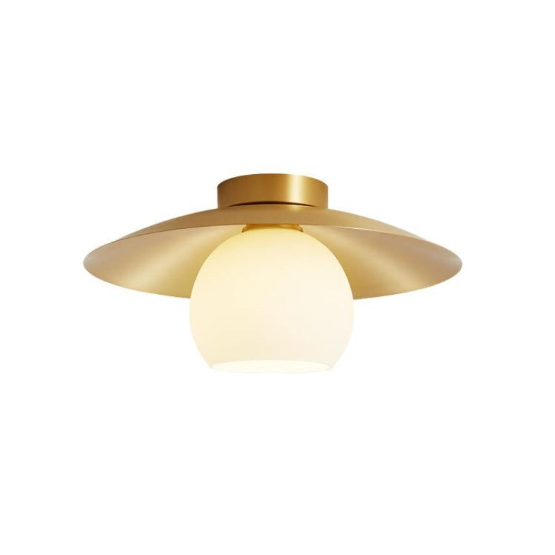 Carins Nordic Retro LED Ceiling Light Metal Glass Corridor Balcony - Cueteks