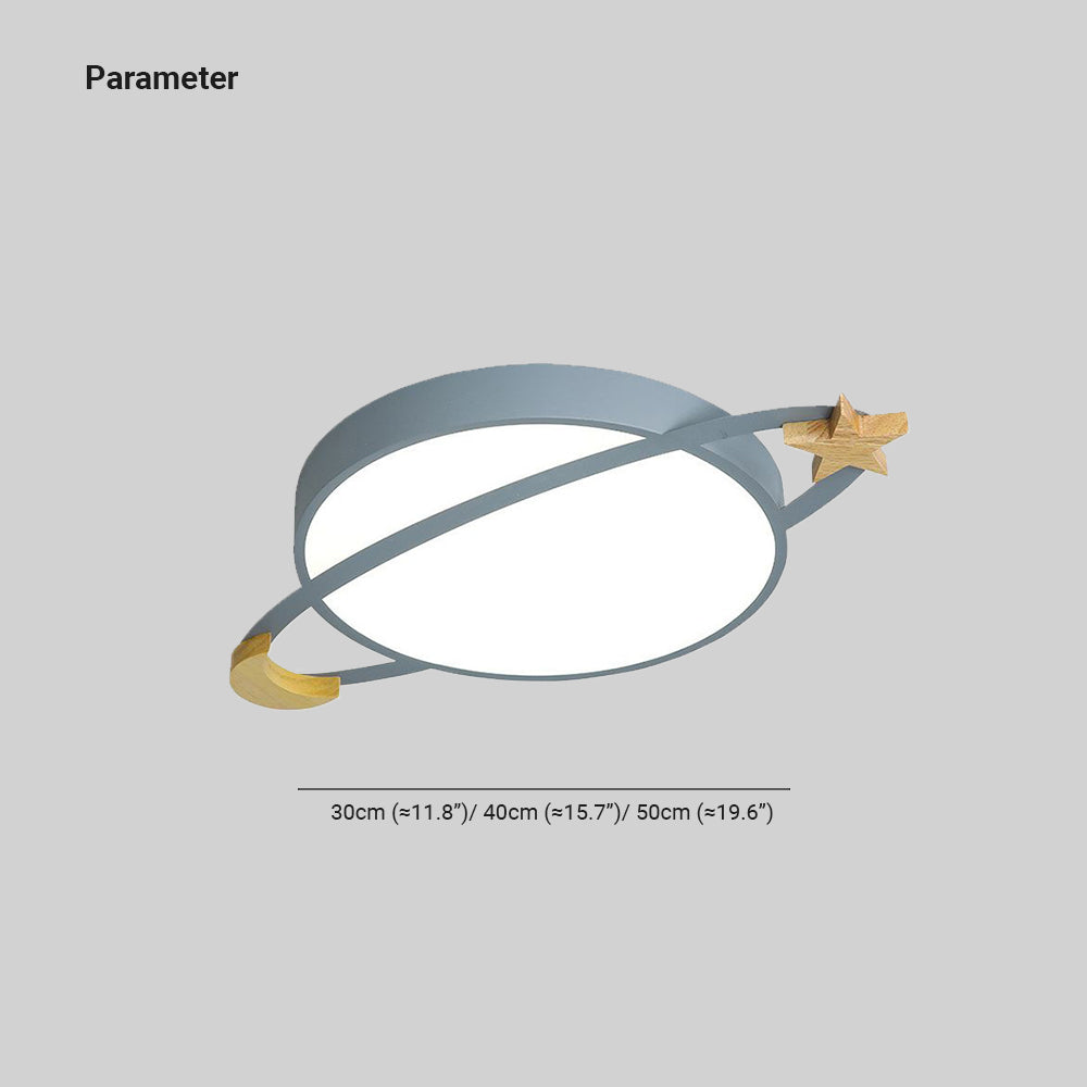 Morandi planet fixture diagram labels 30, 40 or 50 cm size across the decorated light.