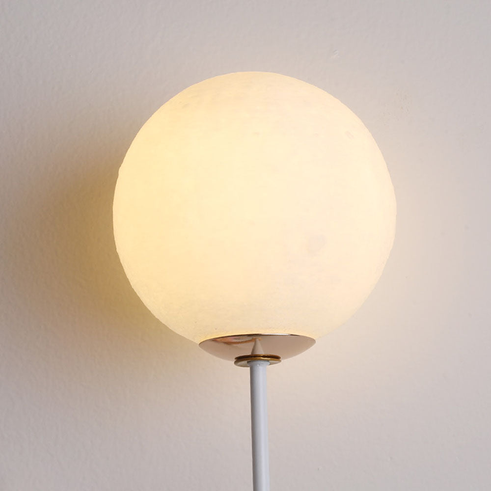 Minori illuminated white globe and lower collar close-up