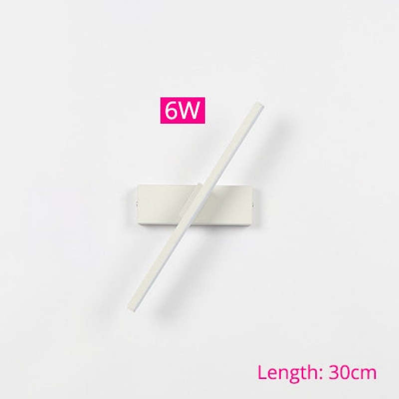 White Edge wall-light bar labeled 30 cm and 6 W