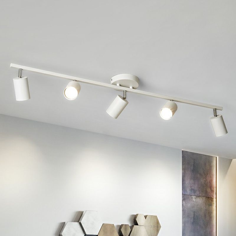 Haney Black Modern Ceiling Light Spotlight Cast, 3 Color, 3/4/5/6 Head - Cueteks