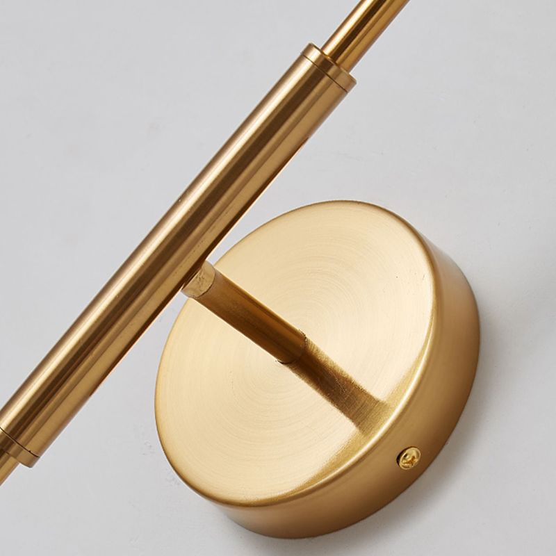 Arisha round gold-colour backplate and stem support