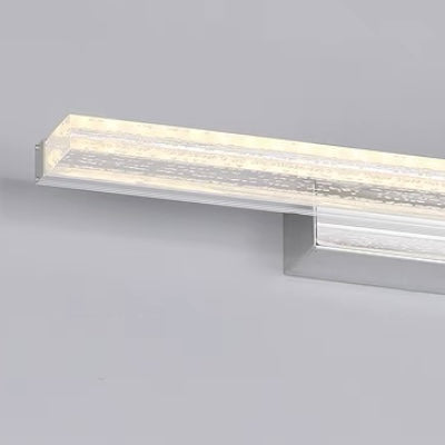 Leigh Modern Rectangular Metal Modern Wall Lamp, Silver - Cueteks