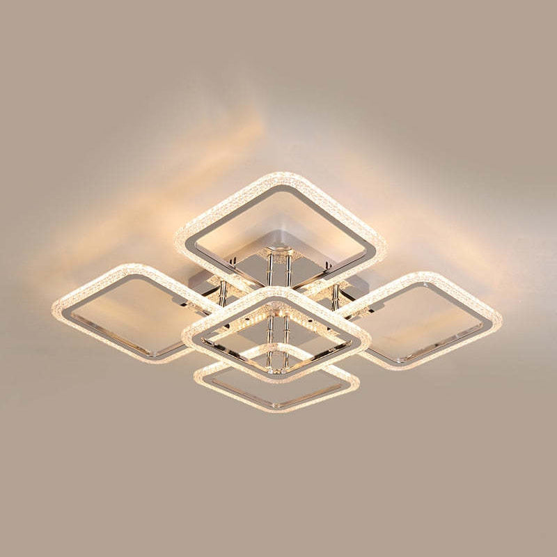 Lacey Modern Square Flush Mount Ceiling Light - Cueteks