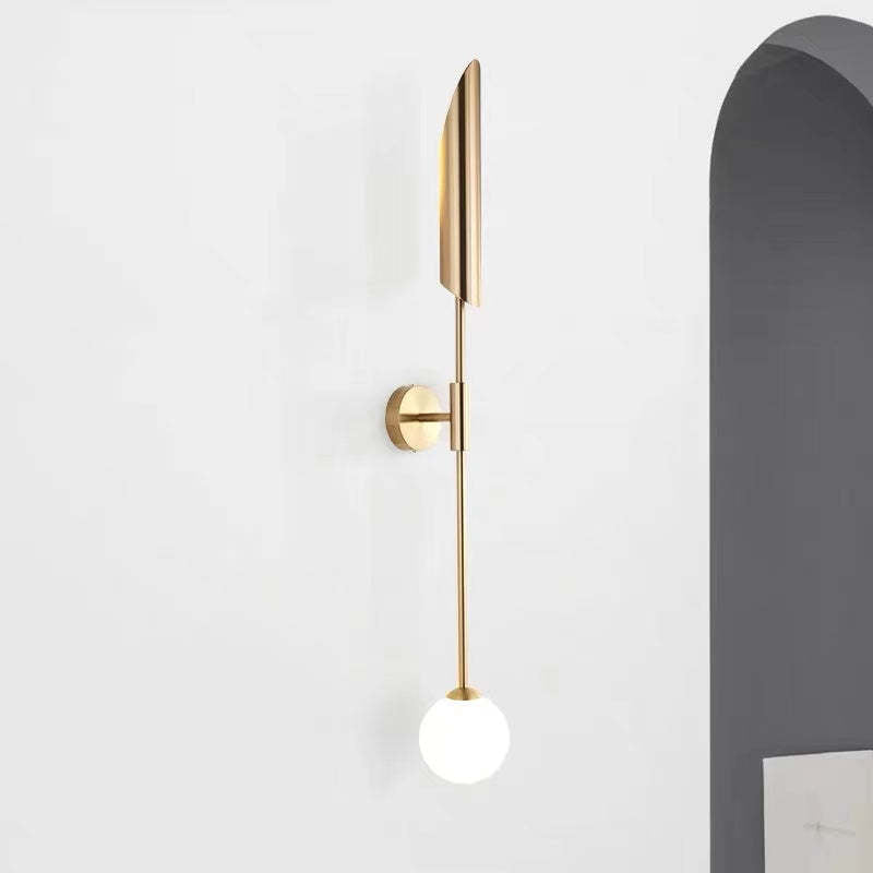 Meza Modern LED Wall Lamp Metal/Glass Warm White Garden/Corridor - Cueteks