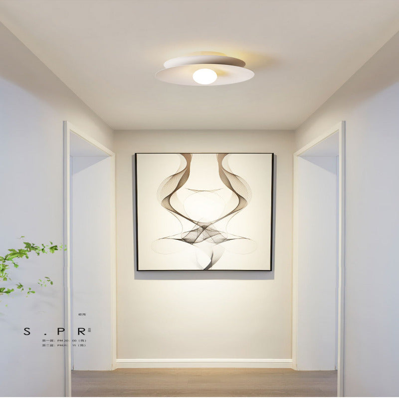 Bella Modern LED Ceiling Light White Red Black Lamp Metal Balcony - Cueteks