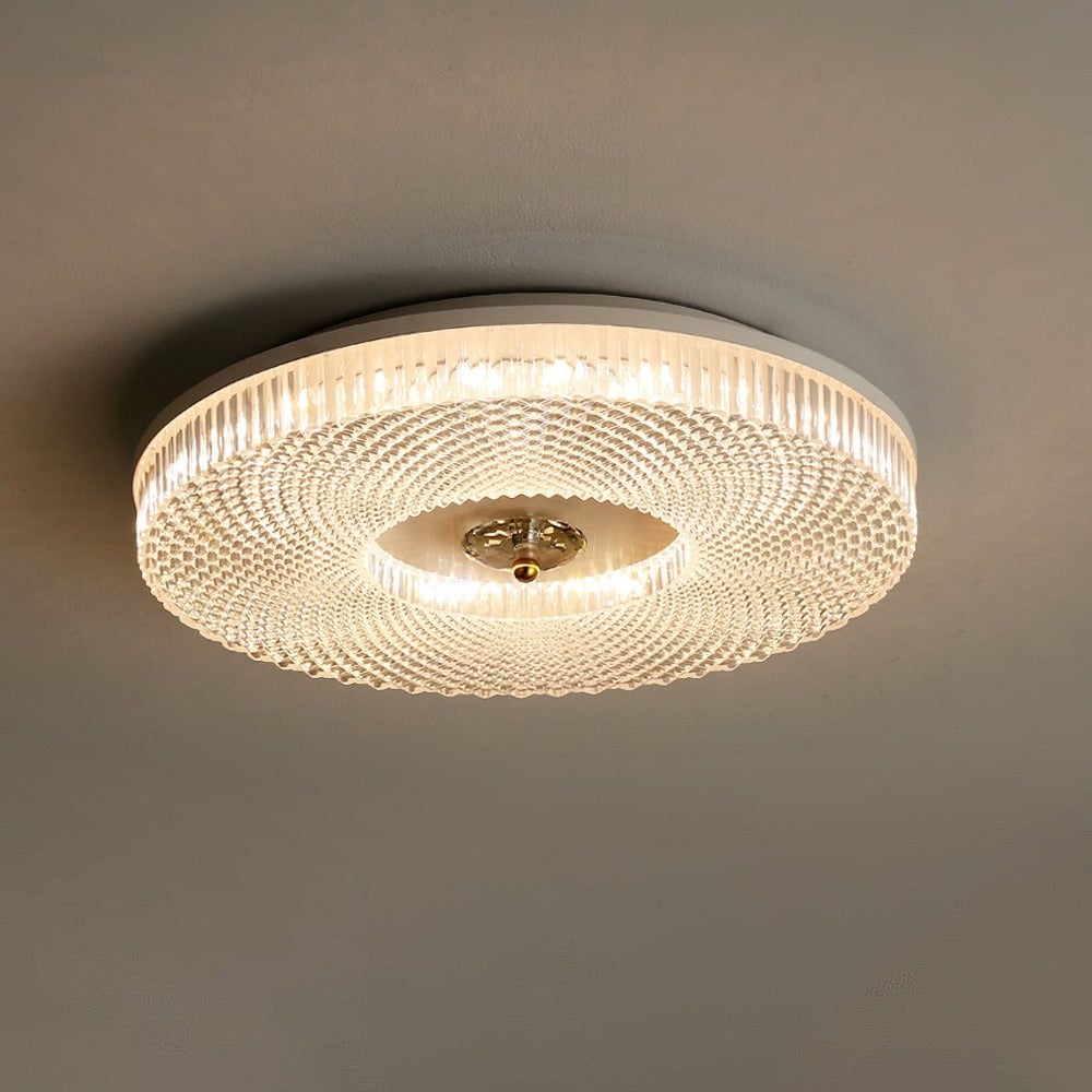 Marliyn Modern Round LED Flush Mount Ceiling Light White/Gold/Black Bedroom - Cueteks
