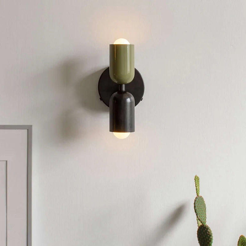 Morandi Modern Art Decoration Double-Headed Colorful Wall Lamp - Cueteks