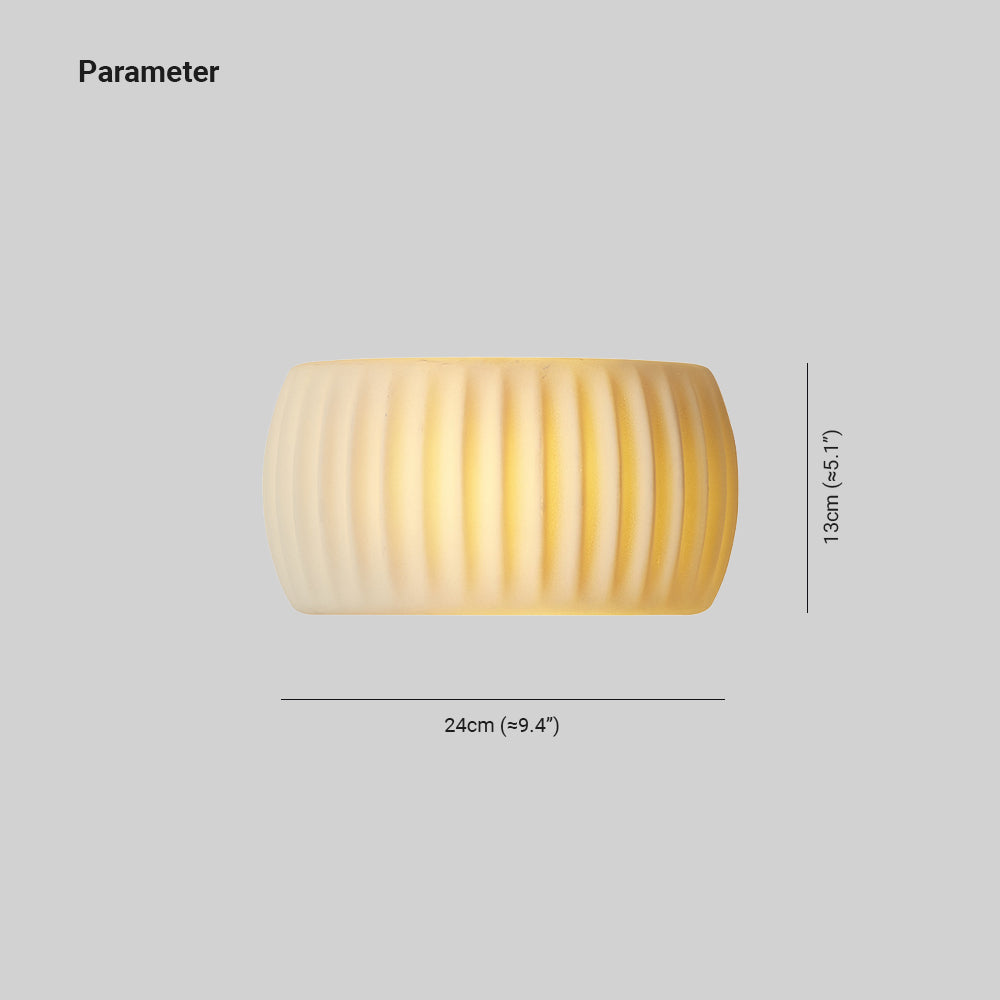Hailie wall-light diagram showing 24 cm width and 13 cm height