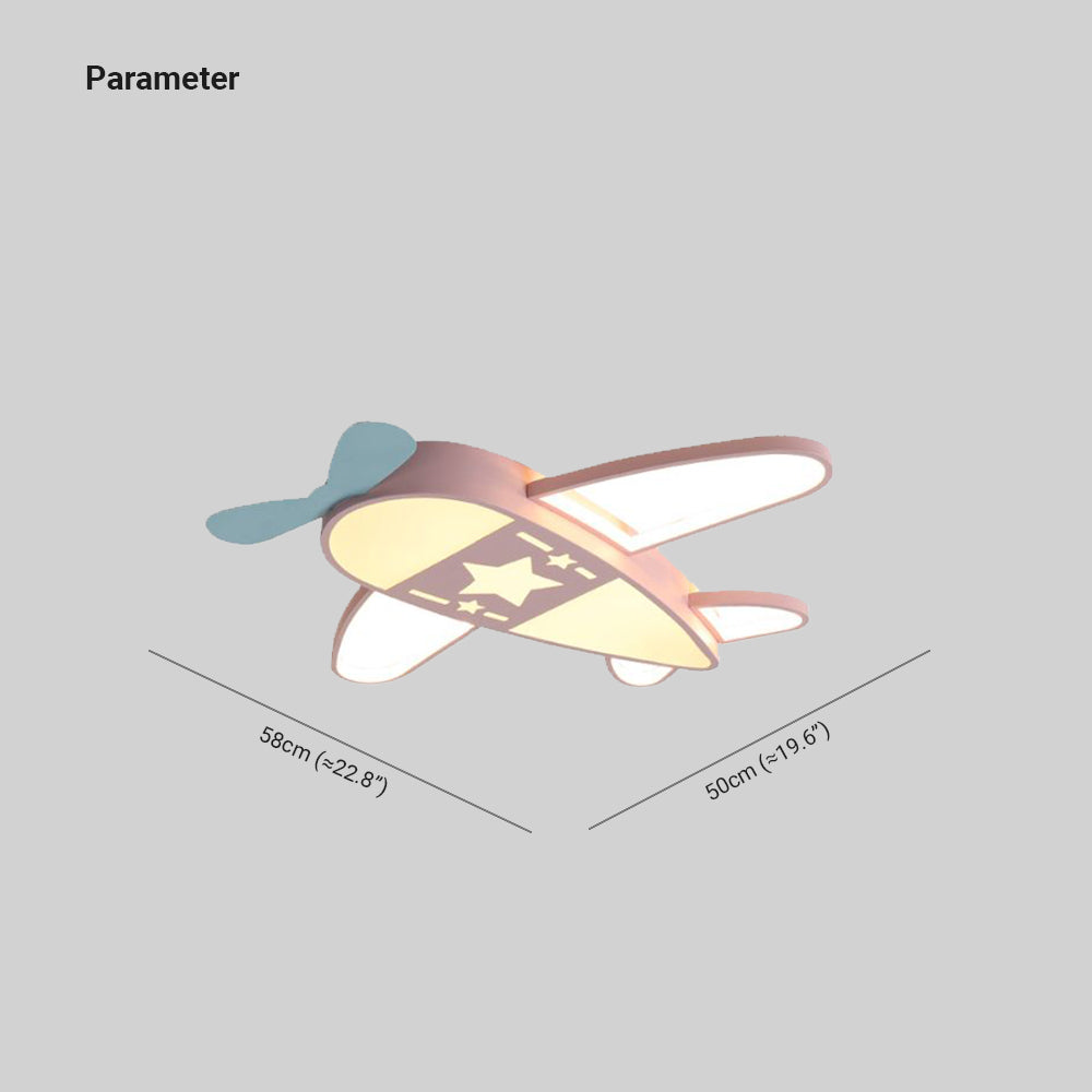 Morandi airplane dimension image labels a pink fixture at 58 by 50 cm.