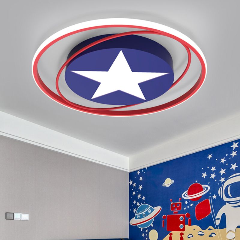 Modern Orbit Round LED Flush Mount Ceiling Light - Cueteks