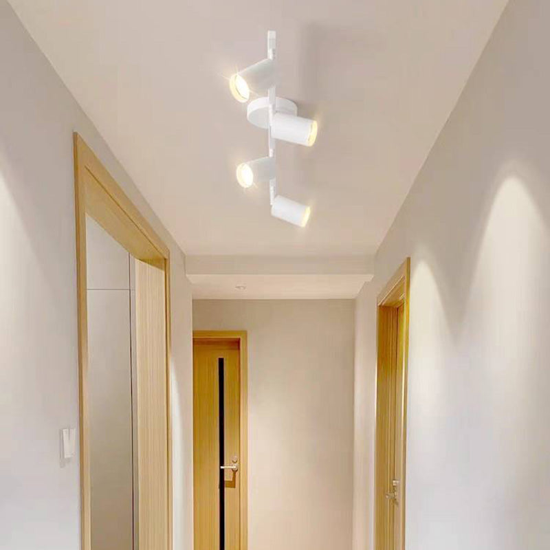 Haney Black Modern Ceiling Light Spotlight Cast, 3 Color, 3/4/5/6 Head - Cueteks
