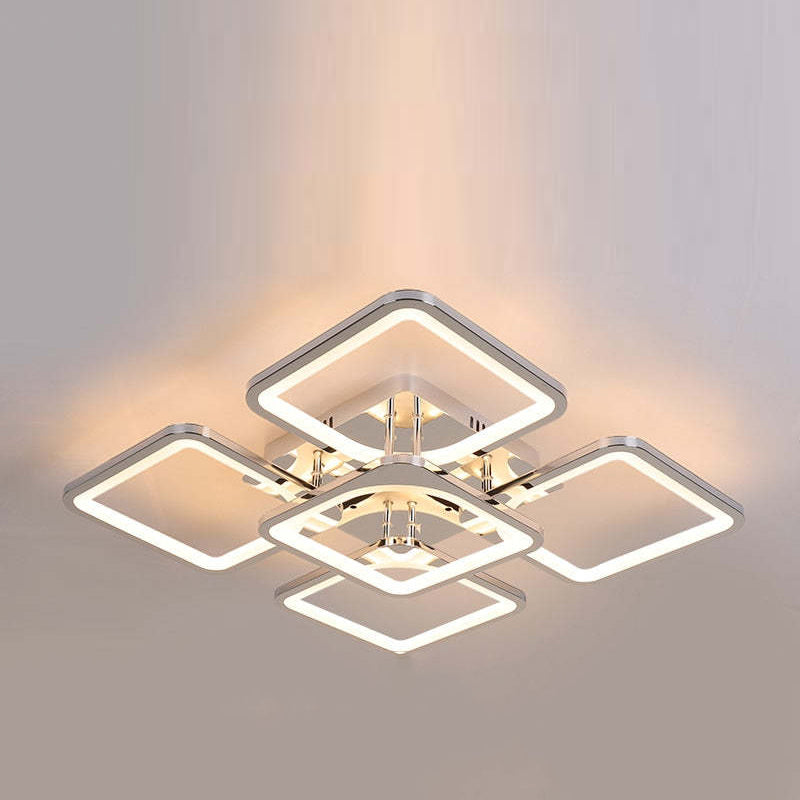 Lacey Modern Square Flush Mount Ceiling Light - Cueteks