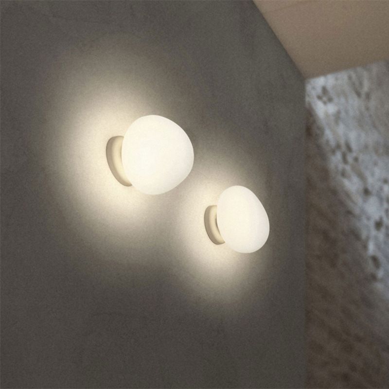 Valentina Design Geometric Glass Vanity Wall Light, White - Cueteks