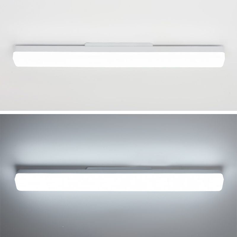 Edge Modern Rectangular Acrylic Modern Wall Lamp, White - Cueteks