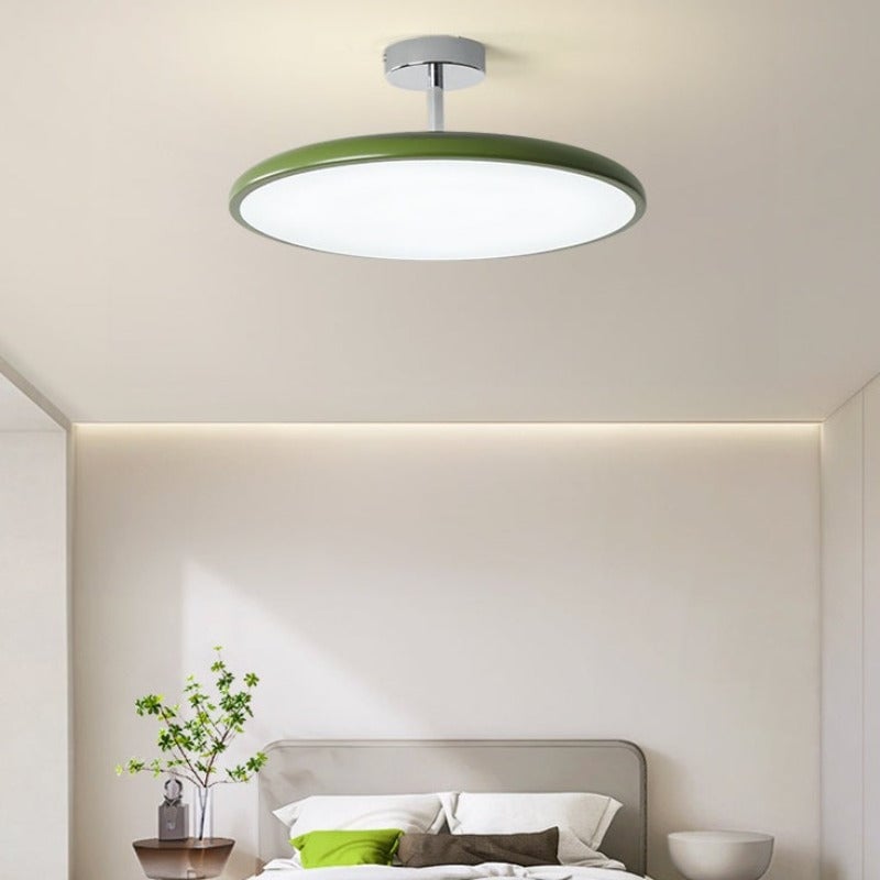 Valentina Vintage Flush Mount Ceiling Light Metal Red/White/Green LED Bedroom - Cueteks