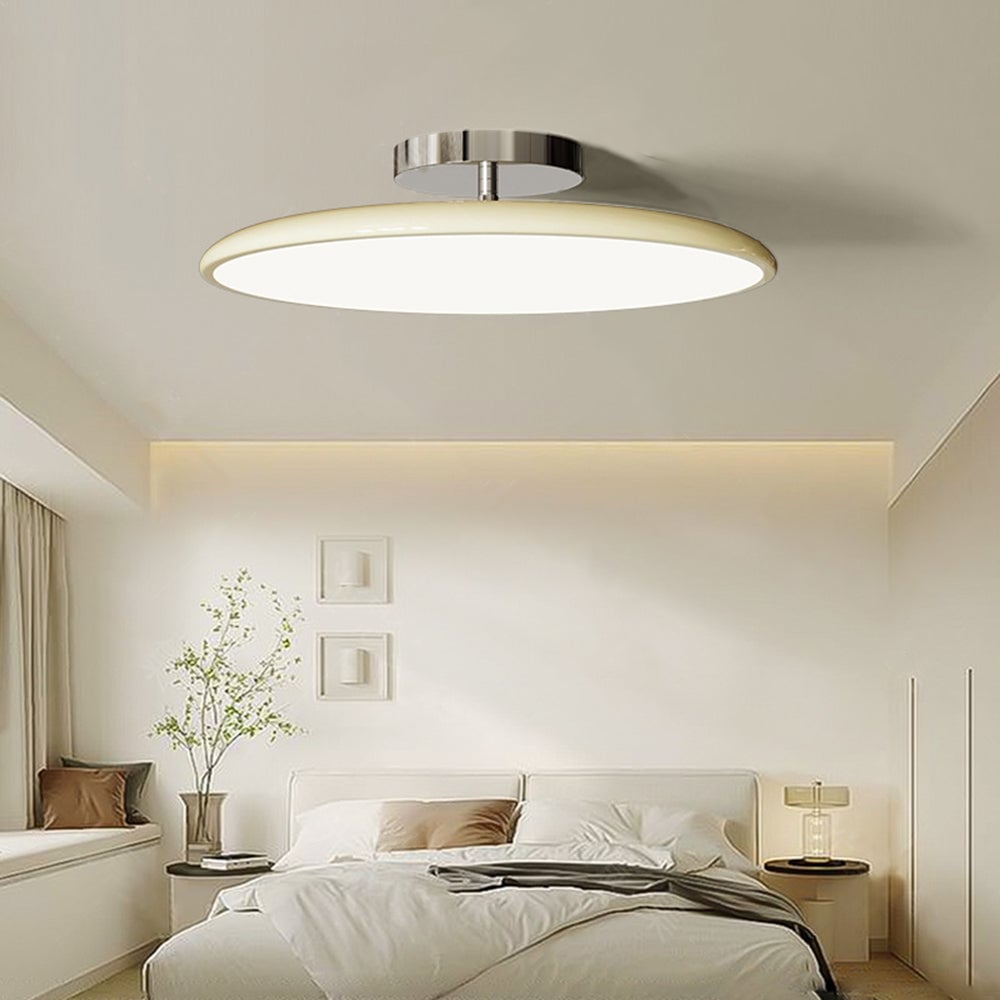 Valentina Vintage Flush Mount Ceiling Light Metal Red/White/Green LED Bedroom - Cueteks