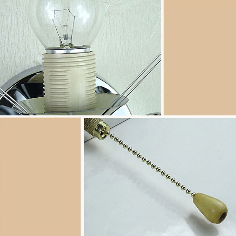 Kristy Vintage Cylinder Metal Bedside Wall Lamp, Gold/Chrome - Cueteks