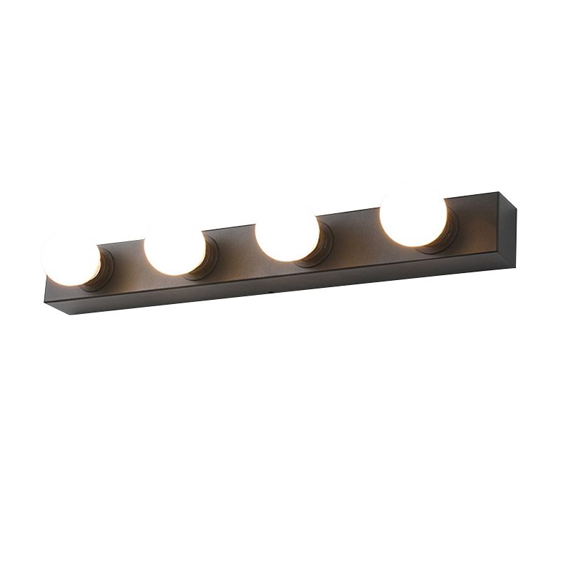 Valentina black four-light vanity bar viewed at an angle