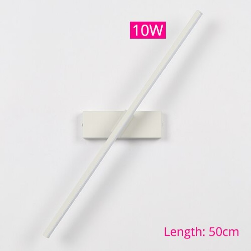 White Edge wall-light bar labeled 50 cm and 10 W