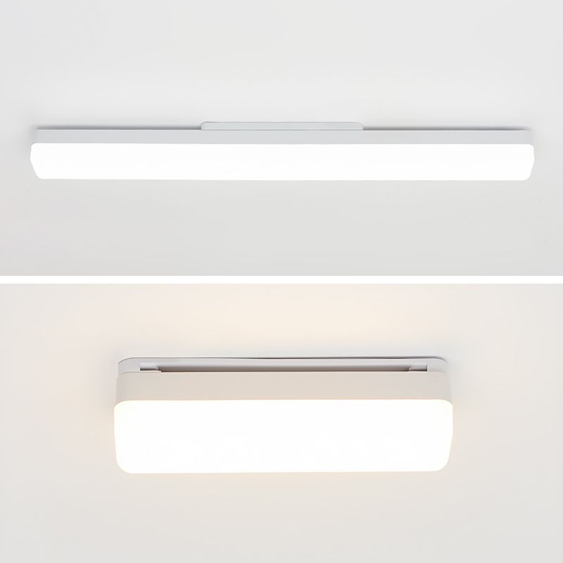 Edge Modern Rectangular Acrylic Modern Wall Lamp, White - Cueteks