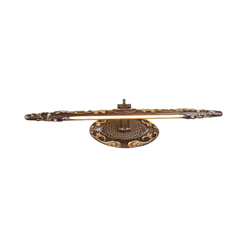 Félicie decorated light bar and oval backplate on white