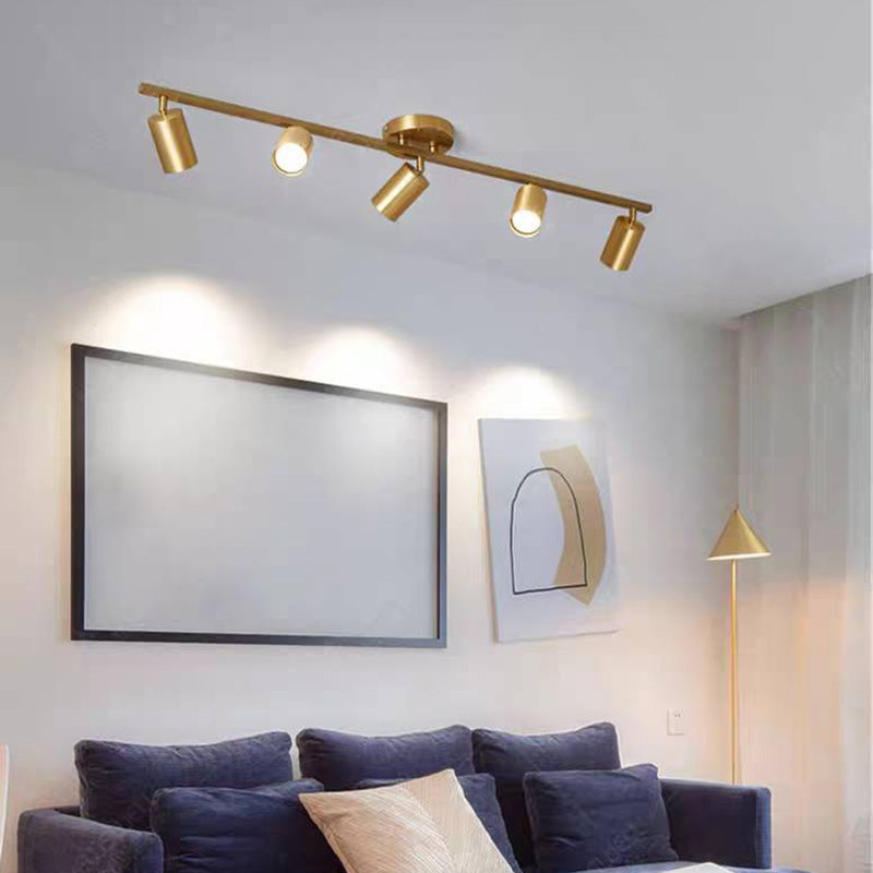 Haney Black Modern Ceiling Light Spotlight Cast, 3 Color, 3/4/5/6 Head - Cueteks