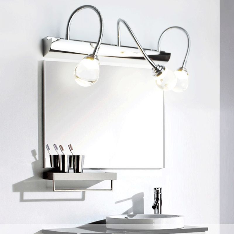 Leigh Modern Curve Around Steel/Acrylic Wall Lamp, White - Cueteks