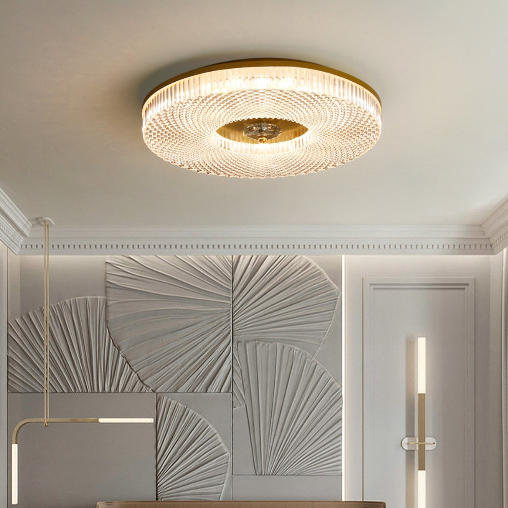 Marliyn Modern Round LED Flush Mount Ceiling Light White/Gold/Black Bedroom - Cueteks