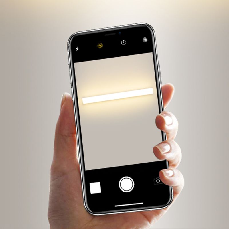 Phone camera photographing the Edge white mirror light