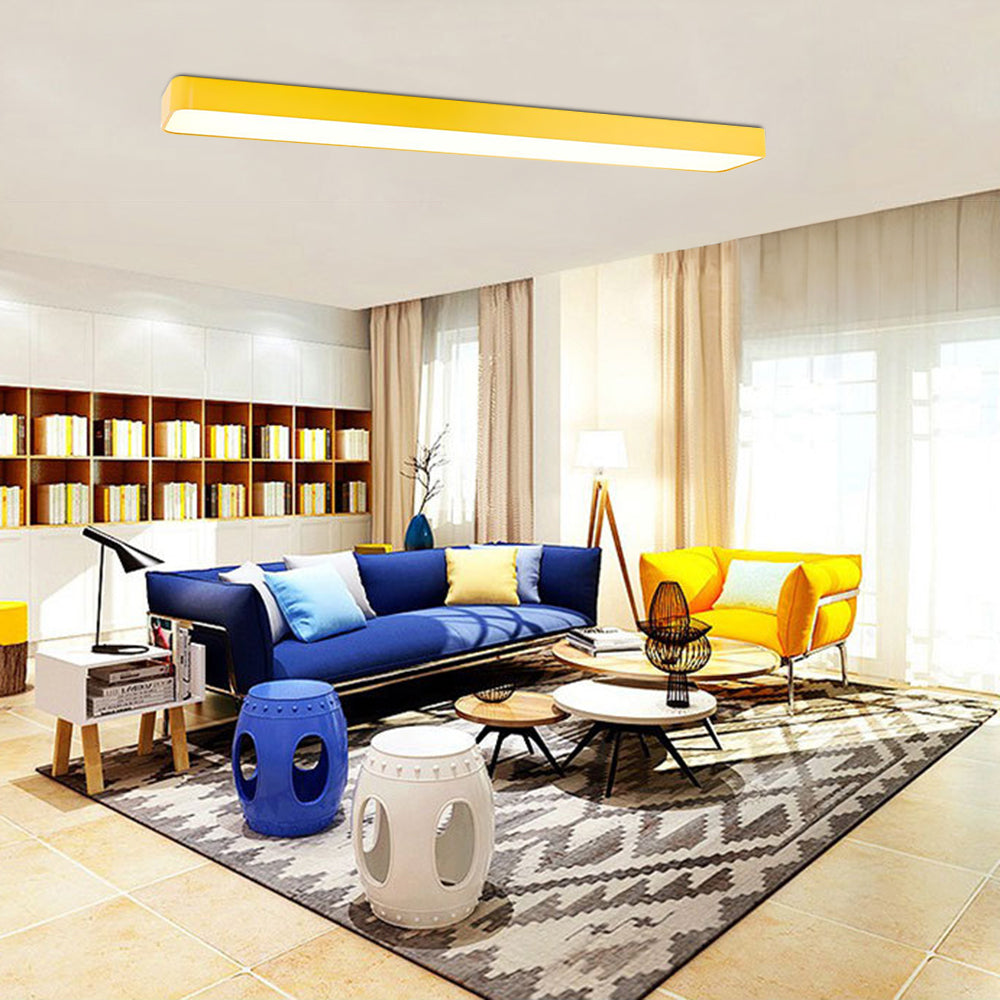 Edge Modern Linear Colorful Ceiling Light, Children Bedroom - Cueteks