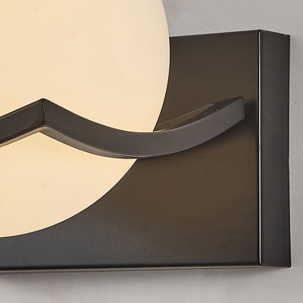 Valentina black curved support and rectangular backplate close-up