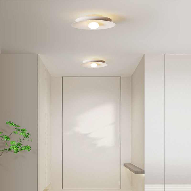 Bella Modern LED Ceiling Light White Red Black Lamp Metal Balcony - Cueteks