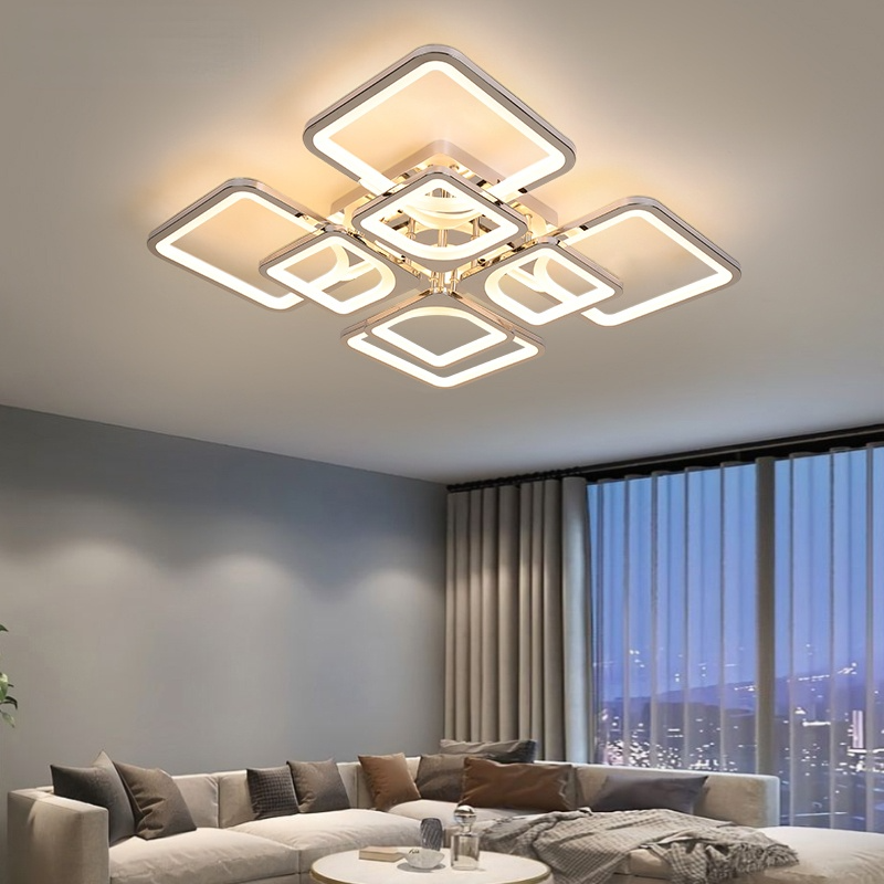 Lacey Modern Square Flush Mount Ceiling Light - Cueteks
