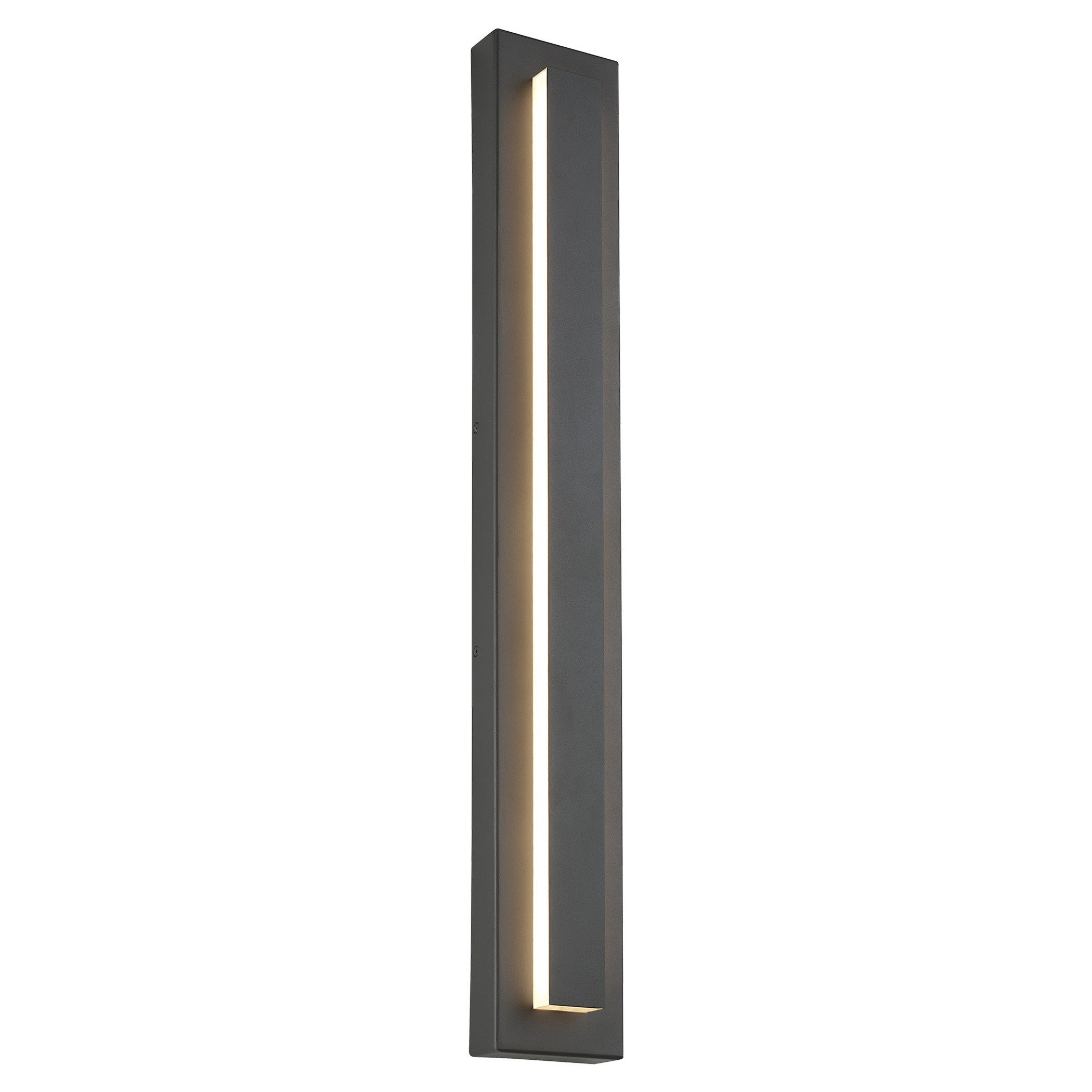 Edge Modern Square Ring Metal Outdoor Wall Lamp, Dark/Gray Bronze - Cueteks
