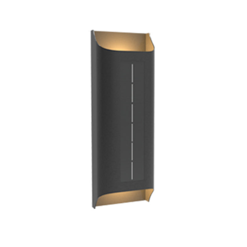 Tall black Orr rectangular light with upper and lower openings