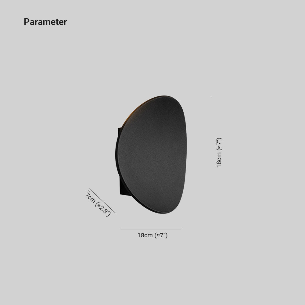 Orr Modern Minimalist Pebbles Shaped Metal/Acrylic Outdoor Waterproof Wall Lamp, Black/Gray - Cueteks