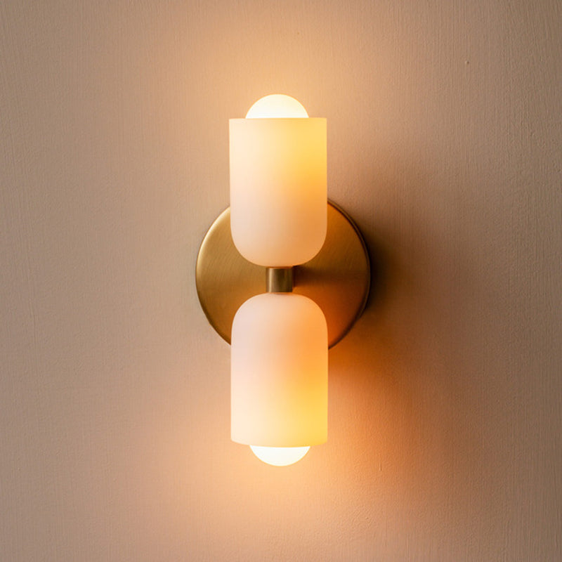 Illuminated two-shade Morandi wall lamp